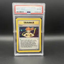 PSA 6 Misty Holo 18/132 Gym Heroes 2000 Pokemon Card Swirl - Image 1