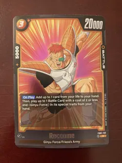 Recoome FB01-132 Foil Rare Dragon Ball Super Fusion World Awakened Pulse Card - Image 1
