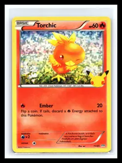 💥 Pokemon Card Torchic 11/25 HOLO McDonalds 25th Anniversary Promo - Image 1