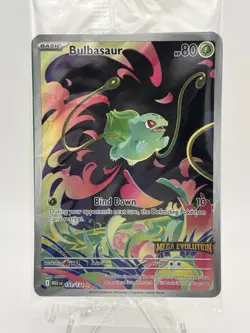 Pokemon TCG Mega Evolutions Stamped Promo Card - Bulbasaur 133/132 - NM - SEALED - Image 1