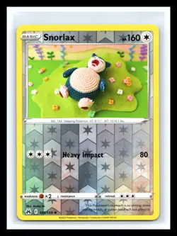 Snorlax 2023 # 109/159 Crown Zenith Reverse Holo Rare Card Pokemon TCG - Image 1