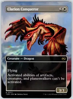 Clarion Conqueror 377 Borderless Magic the Gathering Tarkir: Dragonstorm - Image 1