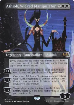 Ashiok, Wicked Manipulator (Borderless) Wilds of Eldraine Foil - Image 1