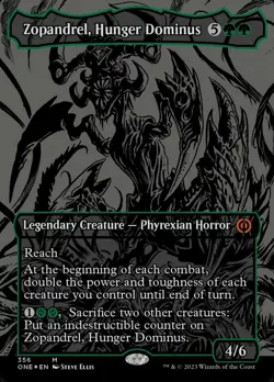 1x Zopandrel, Hunger Dominus - Oil Slick Raised Foil Near Mint MTG Magic - Kid I - Image 1