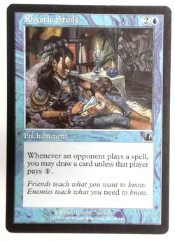 Rhystic Study C Prophecy 45/143 LP-MP NORMAL - Image 1