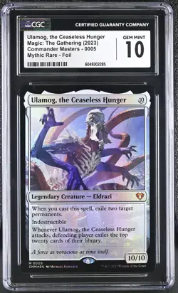 ULAMOG, THE CEASELESS HUNGER Commander Masters Foil Mythic CGC 10 MTG - Image 1