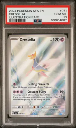 2024 Pokemon Shrouded Fable Cresselia Illustration Rare 071/064 PSA 10 GEM MINT - Image 1