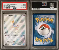 2024 Pokemon Shrouded Fable Cresselia Illustration Rare 071/064 PSA 10 GEM MINT - Image 2