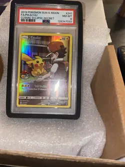 2019 Pokemon Sun & Moon FA/Pikachu Cosmic Eclipse-Secret 241/236 PSA 8 New Cert - Image 5