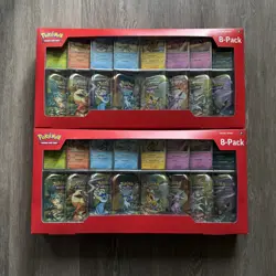 Pokemon TCG Prismatic Evolutions 2-Pack Costco 8 Mini-Tin Bundle with Promos - Image 1