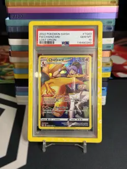 Charizard Lost Origin -Full Art- #TG03/TG30 Rare Pokemon TCG PSA 10 HardGuard - Image 1