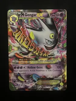 Pokemon TCG M Gengar Ex XY166 Black Star Promo Shiny Holo Rare - Image 1