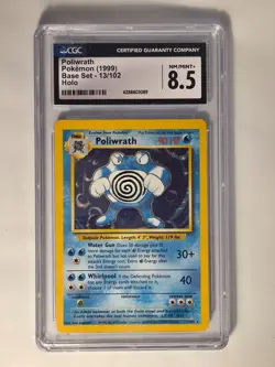 Poliwrath (1999) Base Set - Holo #13/102 - CGC 8.5 NM / Mint+ Pokemon TCG - Image 1