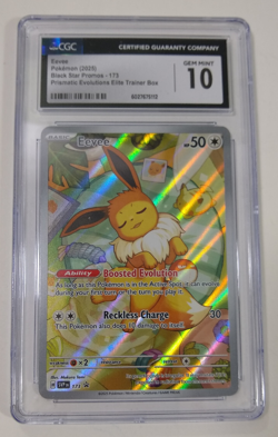 Pokemon Eevee 173 Black Star Promo Prismatic Evolutions ETB CGC 10 Gem Mint - Image 1
