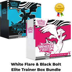 Pokemon Scarlet & Violet White Flare & Black Bolt Elite Trainer Box Set PRESALE - Image 1