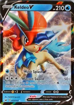 Pokemon | SWSH01: Sword & Shield Base Set | Keldeo V | 053/202 | NM Holo - Image 1