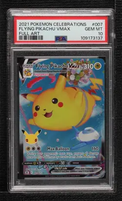 Full Art - Flying Pikachu VMAX Pokemon Celebrations PSA 10 GEM MT - Image 1