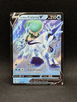 Ice Rider Calyrex V 45/198 Ultra Rare Chilling Reign 2021 Pokemon TCG NM - Image 1