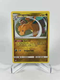 2019 Dragonite 119/181 Cosmos Holo Rare Promo Sun & Moon Team Up Pokemon - Image 1