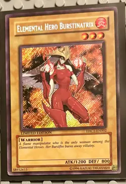 Yugioh Elemental Hero Burstinatrix EHC1-EN002 Secret Rare Limited Edition LP - Image 4