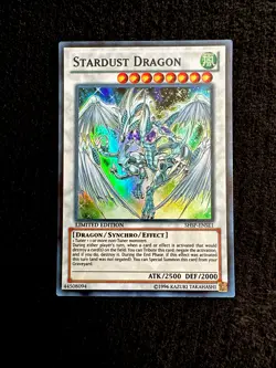 🔥 YUGIOH • STARDUST DRAGON • SUPER RARE • SHSP-ENSE1 • LIMITED/E • NM 🔥 - Image 1