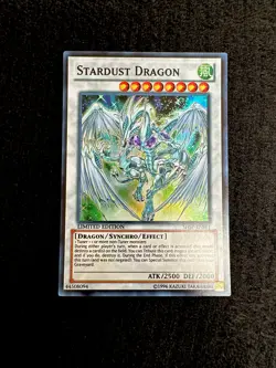 🔥 YUGIOH • STARDUST DRAGON • SUPER RARE • SHSP-ENSE1 • LIMITED/E • NM 🔥 - Image 2