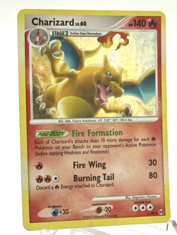Pokemon TCG 2009 Charizard LV.60 Platinum Arceus Holo Rare Card 1/99 - Image 1