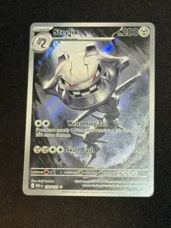 Pokemon Mega Evolution Steelix 150/132 Full Art Illustration Rare Card, NM - Image 1