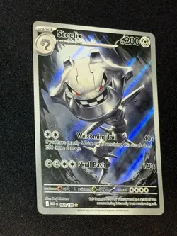 Pokemon Mega Evolution Steelix 150/132 Full Art Illustration Rare Card, NM - Image 4