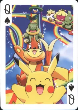 Japan PALCITY Pokemon Playing Card Poker Set #Queen of Spades Rainbow Slide - Image 1