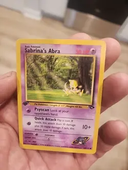 Sabrina's Abra Pokemon Trading Card Game Wizards Vintage 1999 SSP 1st Edition NM - Image 1