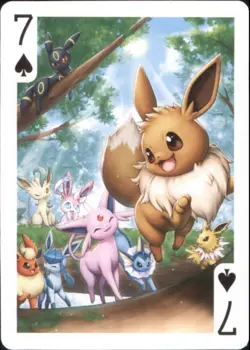 Japan PALCITY Pokemon Playing Card Poker Set #7 of Spades Umbreon, Eevee - Image 1