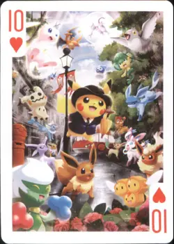 Japan PALCITY Pokemon Playing Card Poker Set #10 of Hearts Suit Charizard Mew - Image 1