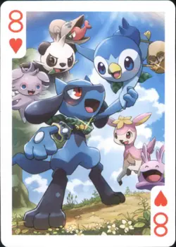 Japan PALCITY Pokemon Playing Card Poker Set #8 of Hearts Riolu Piplup Deerling - Image 1
