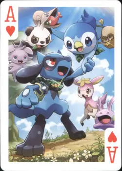 Japan PALCITY Pokemon Playing Card Poker Set #Ace of Hearts Riolu - Image 1