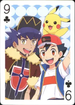 Japan PALCITY Pokemon Playing Card Poker Set #9 of Clubs Ash Leon Pikachu - Image 1