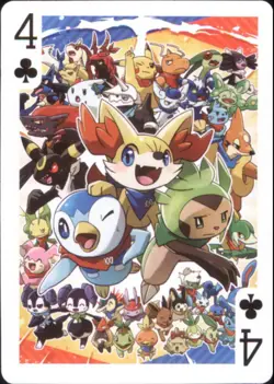 Japan PALCITY Pokemon Playing Card Poker Set #4 of Clubs Piplup Turtwig - Image 1