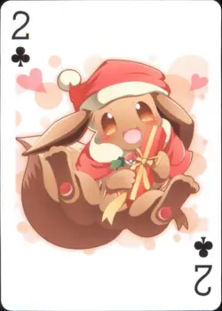 Japan PALCITY Pokemon Playing Card Poker Set #2 of Clubs Christmas Costume Eevee - Image 1