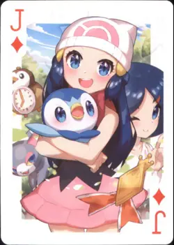 Japan PALCITY Pokemon Playing Card Poker Set #Jack of Diamonds Dawn Piplup - Image 1