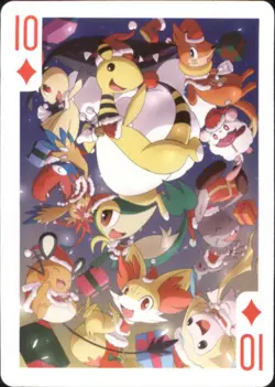 Japan PALCITY Pokemon Playing Card Poker Set #10 of Diamonds Christmas Pokemon - Image 1
