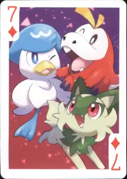 Japan PALCITY Pokemon Playing Card Poker Set #7 of Diamonds Sprigatito - Image 1