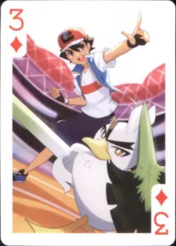 Japan PALCITY Pokemon Playing Card Poker Set #3 of Diamonds Ash, Sirfetch'd - Image 1