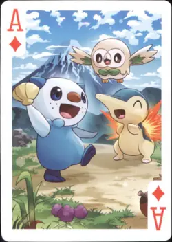 Japan PALCITY Pokemon Playing Card Poker Set #Ace of Diamonds Piplup Rowlet - Image 1