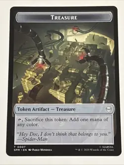 MTG Universes Beyond: Spider-man Human Citizen/Treasure Token 0004/0007 NM - Image 2