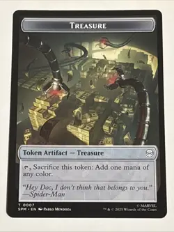 MTG Universes Beyond: Spider-man Spider/Treasure Token 0003/0007 NM - Image 2