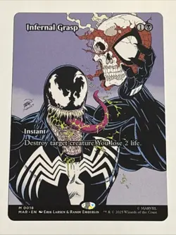 MTG Marvel Universe Eternal-Legal Infernal Grasp Borderless 0018 NM Mythic - Image 1