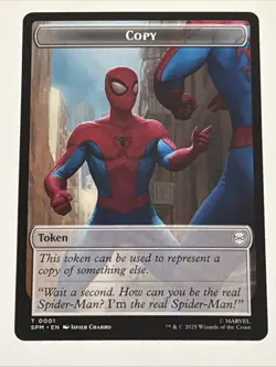 MTG Universes Beyond: Spider-man Copy/Human Citizen Token 0001/0004 NM - Image 1