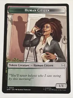 MTG Universes Beyond: Spider-man Copy/Human Citizen Token 0001/0004 NM - Image 2