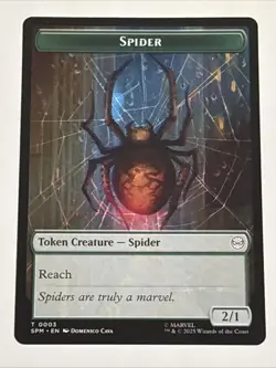 MTG Universes Beyond: Spider-man Spider/Food Token 0003/0005 NM - Image 1