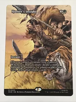 MTG Marvel Universe Eternal-Legal Hunter's Insight Borderless 0035 NM Mythic - Image 1